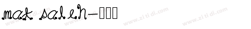 mat saleh字体转换